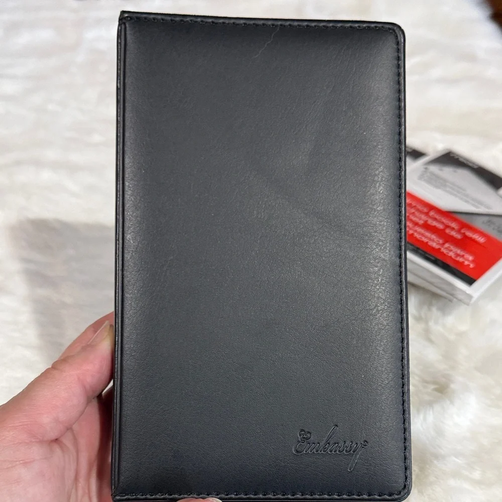 Embassy Black Planner with 6 New Mead Memo Pads
